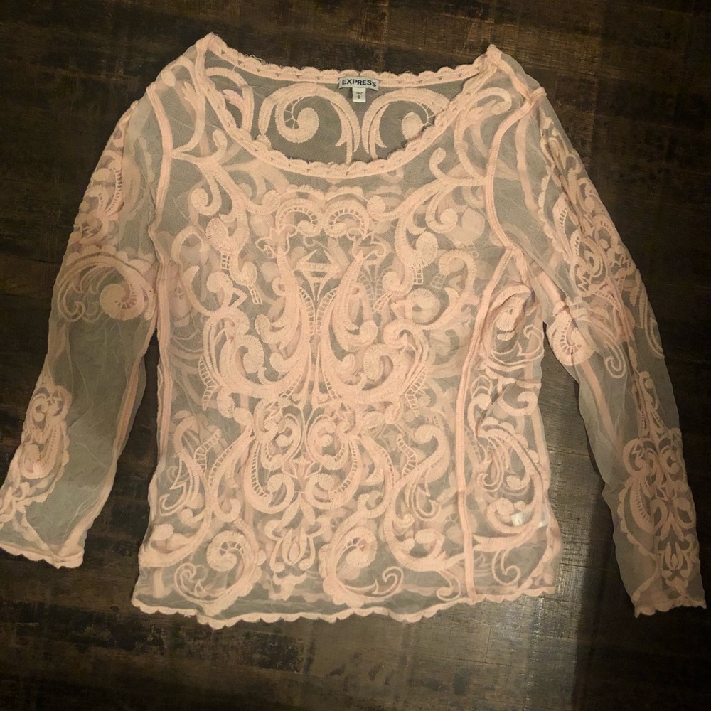 Lace long sleeve top